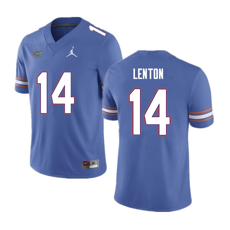 Men's NCAA Florida Gators Quincy Lenton #14 Stitched Authentic Nike Blue College Football Jersey KRF1365MV